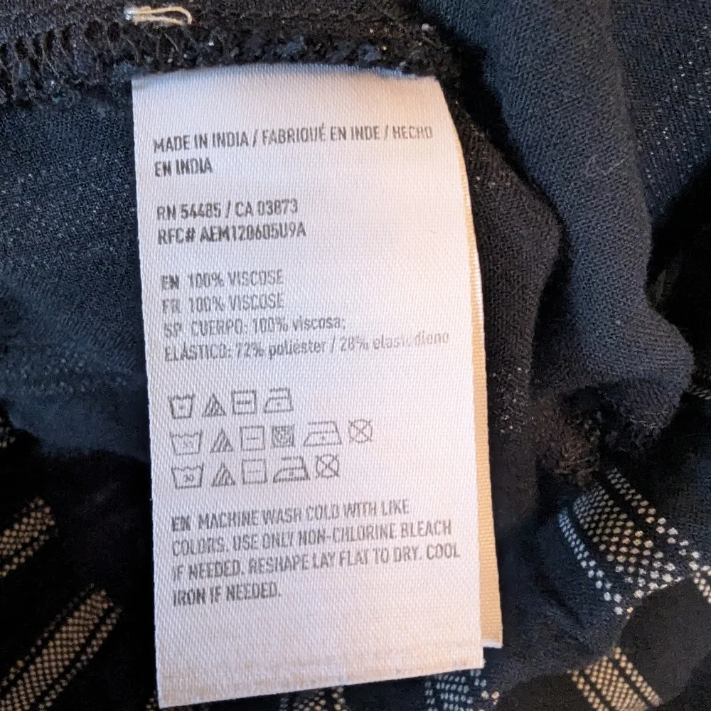 American Eagle Outfitters Black and White Striped Pants